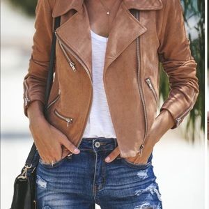 Vici Market Jacket-Camel (Moto jacket)